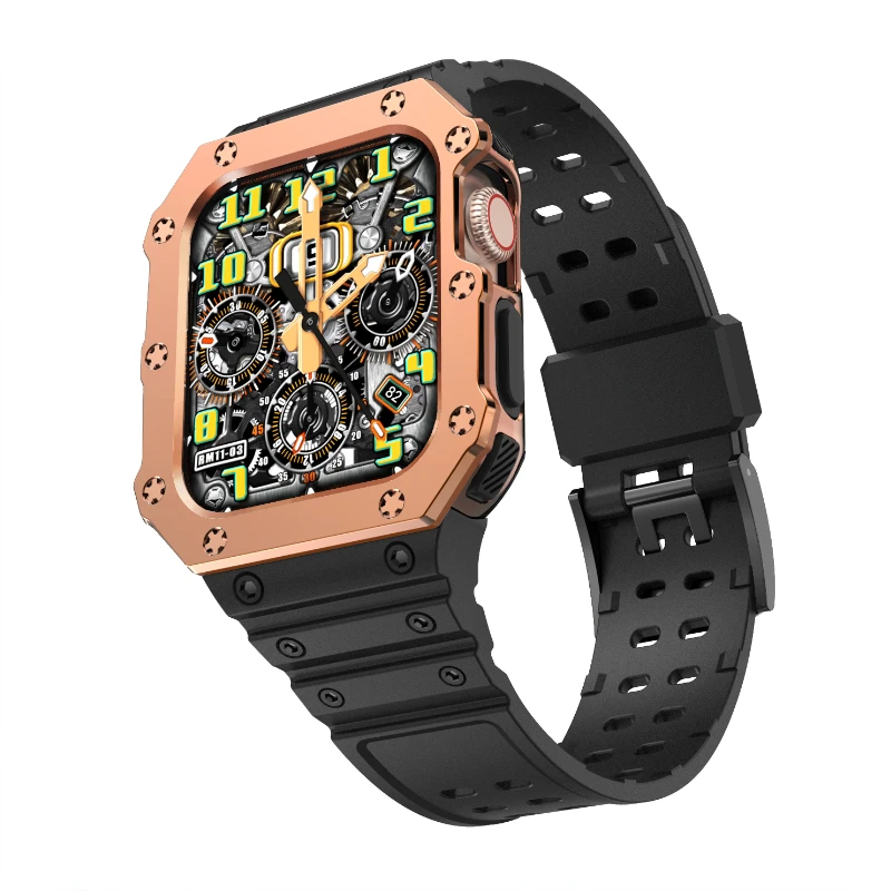 Silicone Kit Strap For Apple Watch Band 45mm 44mm 42mm 41mm 40mm 38mm High End Bracelet Wristband For iWatch 8 7 6 5 4 SE Correa