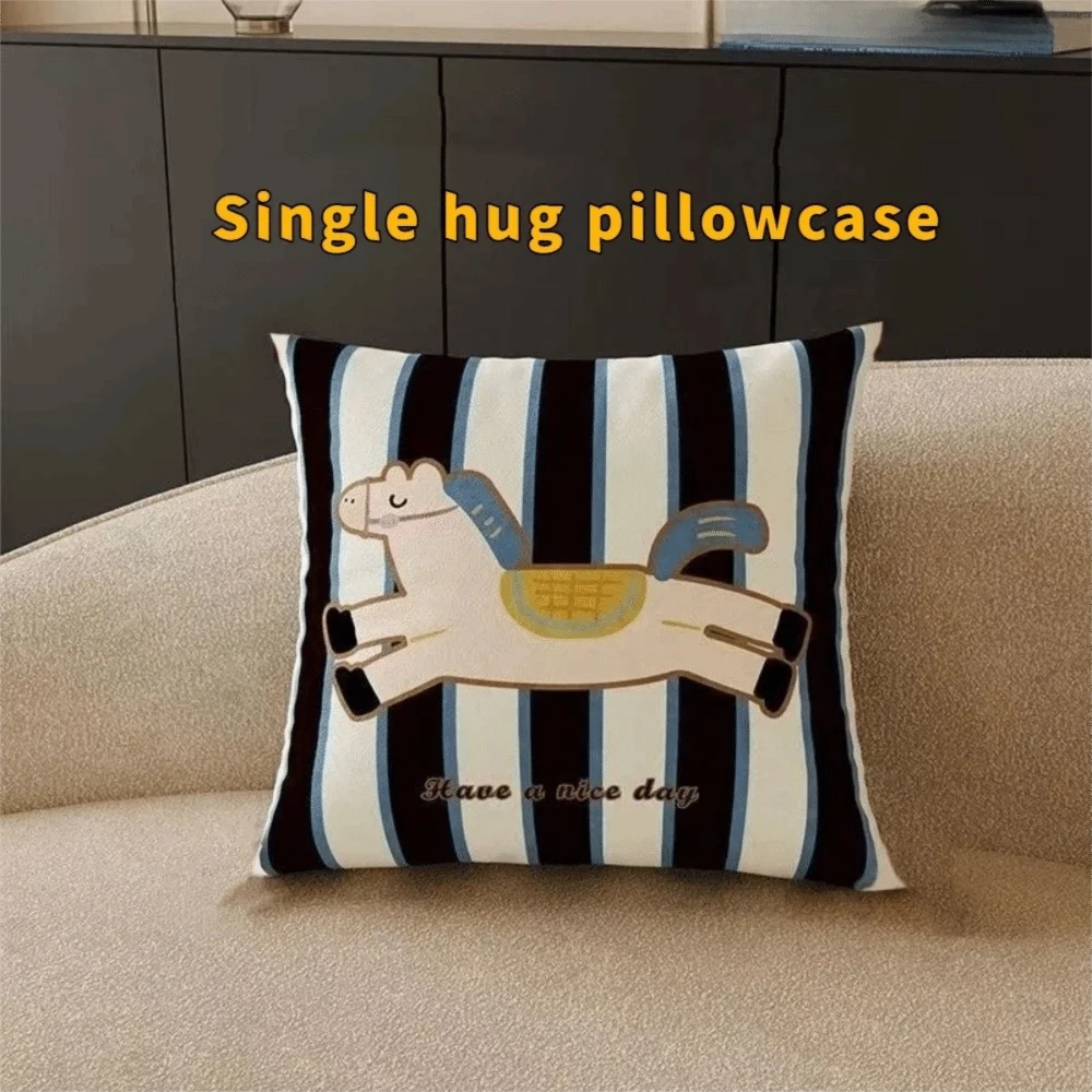 

Наволочка с рисунком зодиака и лошади, праздничная мягкая квадратная наволочка, моющаяся удобная наволочка для щенка, спальня