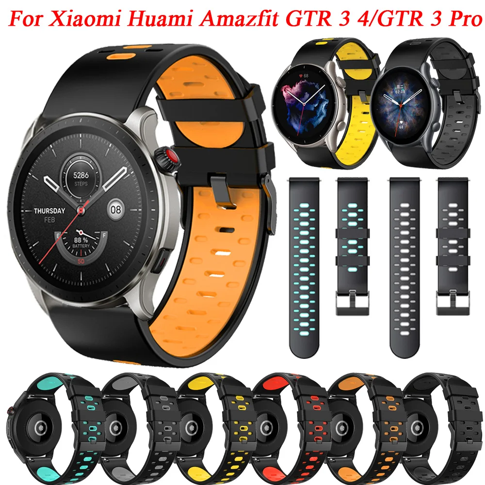 สมาร์ทนาฬิกา22มม.สำหรับ Xiaomi Huami Amazfit GTR 3 4/GTR 47มม./GTR3 Pro สายซิลิโคนสายรัดข้อมืออุปกรณ์เสริม