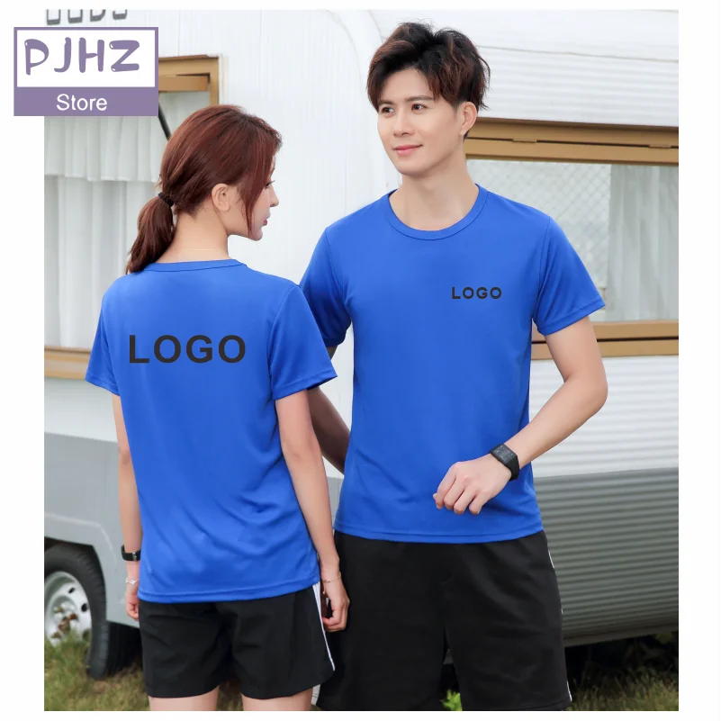 Customized Logo Quick-drying T-shirts Sportswear Gym t-shirt Men And Women Short Sleeve Breathable Shirt Custom Print Embroidery