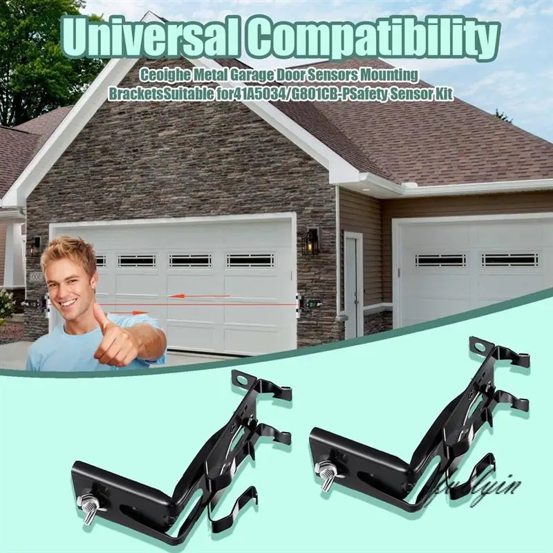 FULL-2 Pcs Garage Door Sensors Bracket, Sensor Kit Brackets, For Liftmaster/Chamberlain/Craftsman Garage Door Sensor