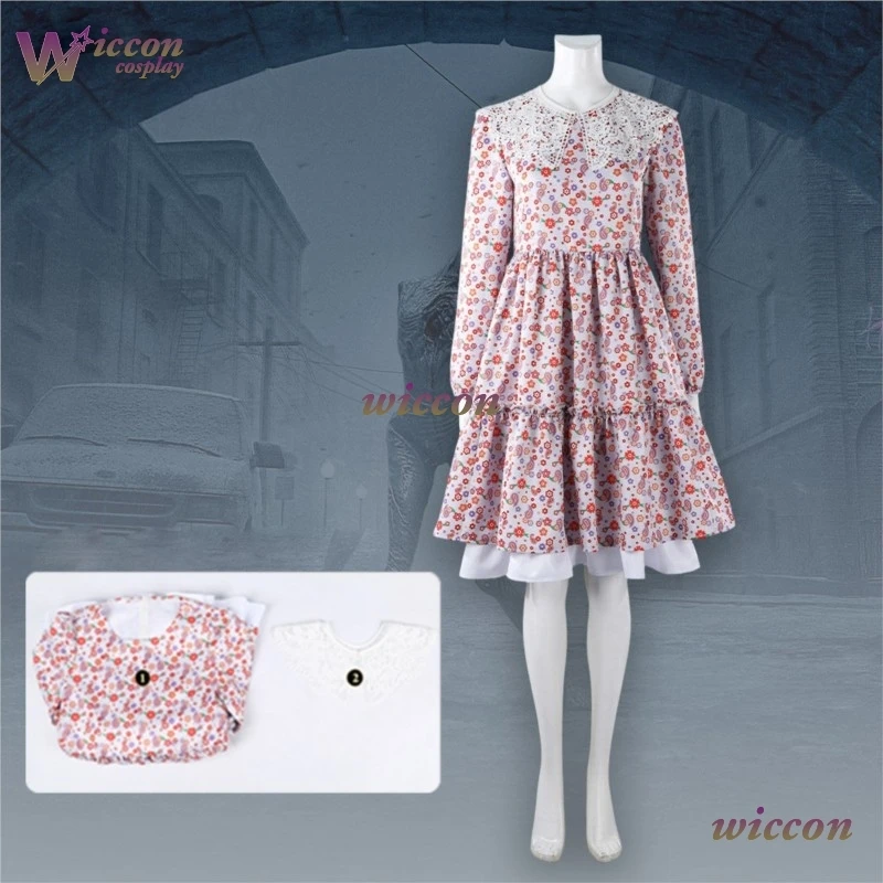 

baudxk/ 2026 Movie Return Silent For Hill Laura Cosplay Floral Dress Game Women Costume Disguise Adult Female Party Outfits