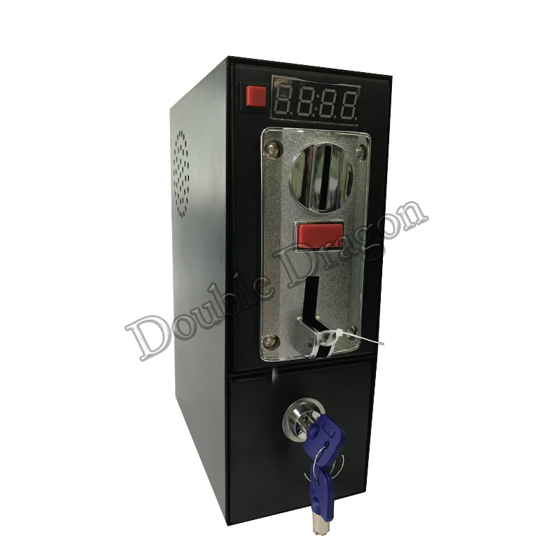 DG600F Coin Operated Timer Controller with Box and Programmable Multi Coin Selector Support Coin from Different Countries