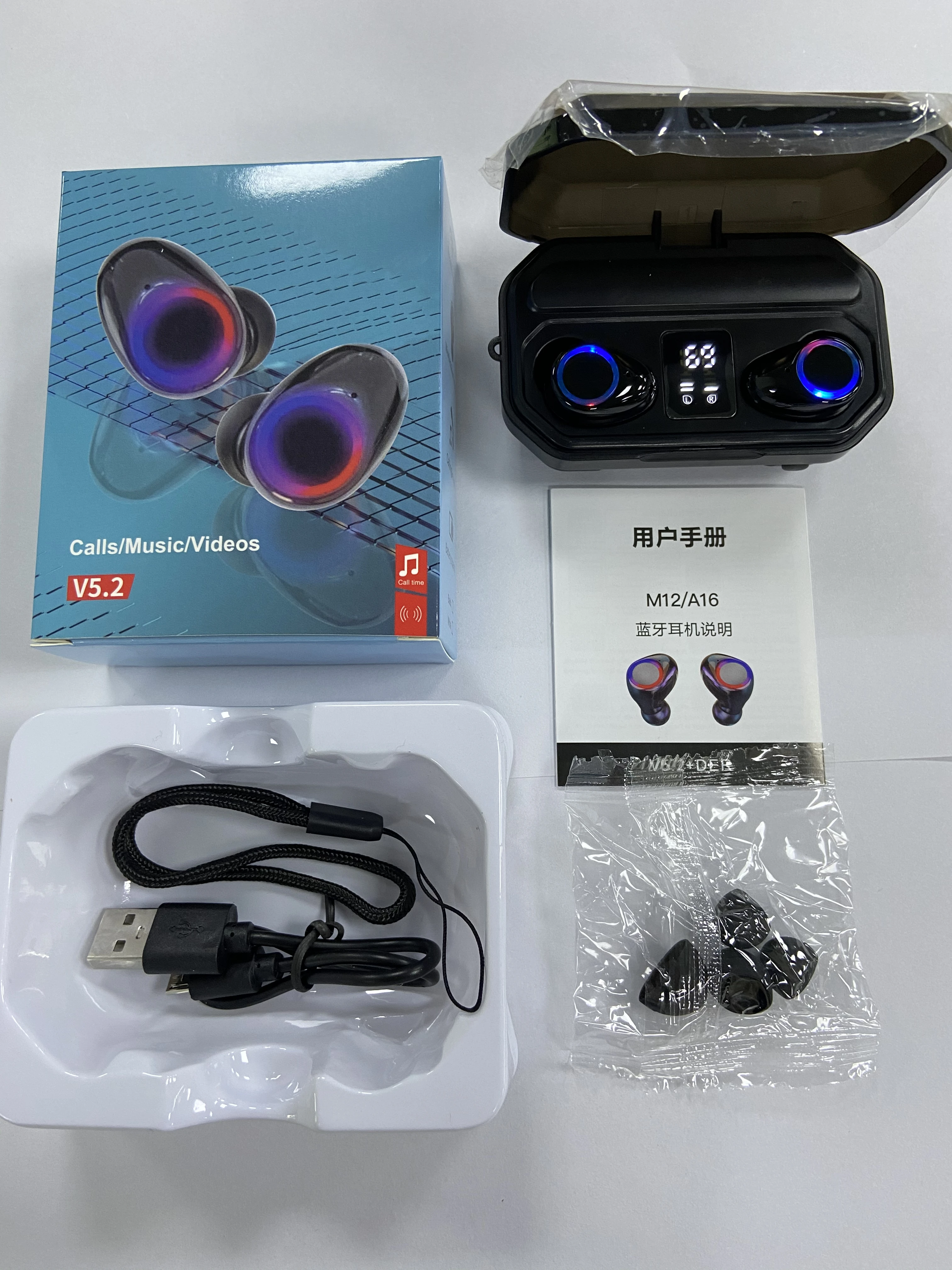 Nieuwe Bluetooth Oortelefoon Draadloze Hoofdtelefoon Tws Stereo Headset Gamer Music Oordopjes Waterdichte Sport Noise Hd Microfoon Voor Smart Phone