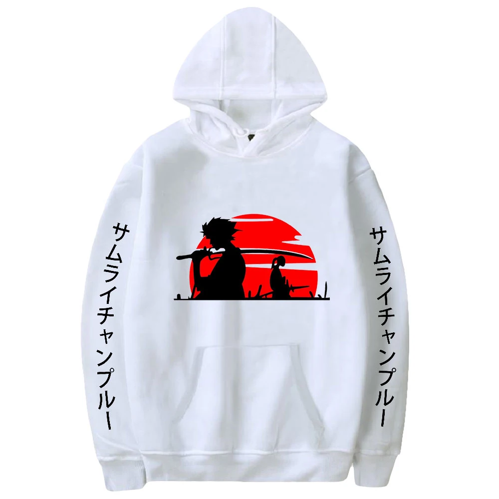 Manga Samurai Champloo Hoodie Long Sleeve Pullover Women Men Tracksuit Harajuku Streetwear Japanese Anime Clothes Plus Size