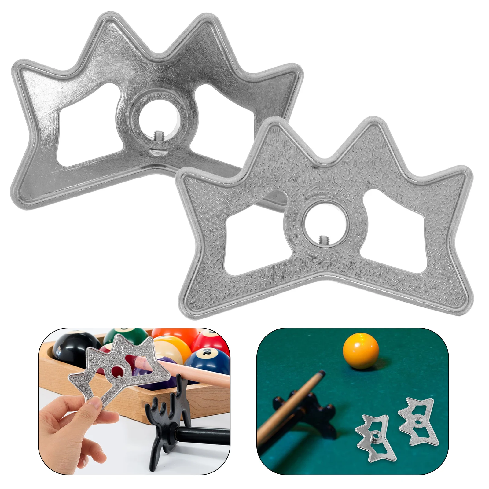 

2 Pcs Pool Table Accessories Game Metal Billiard Bridge Billiards Stick Holder Accessory Stand