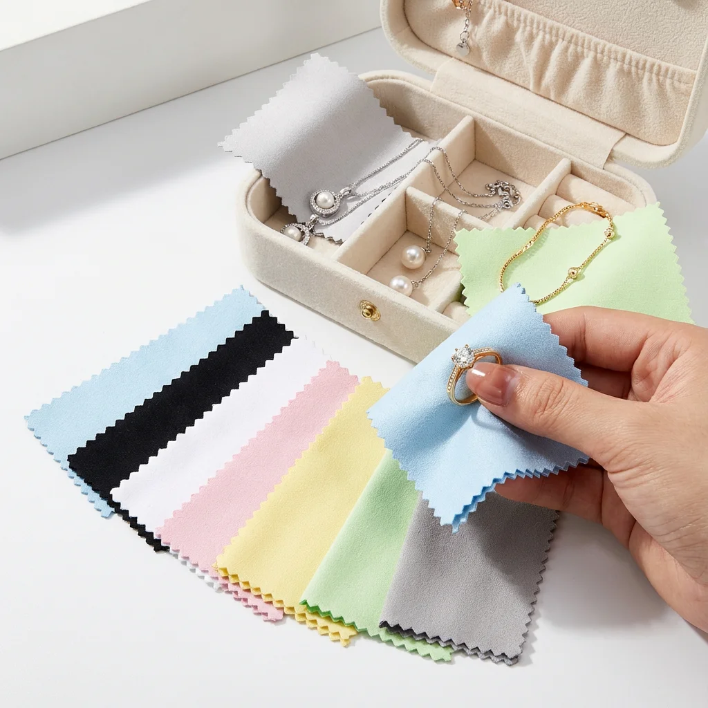 

Simple Reusable Jewelry Cleaning Cloth Set, 7 Pcs. 10x5cm, Gentle, for Daily Maintenance, Multipurpose