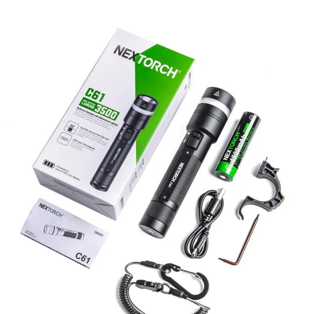 Lanterna Nextorch C61 de feixe duplo de 3500 lúmens