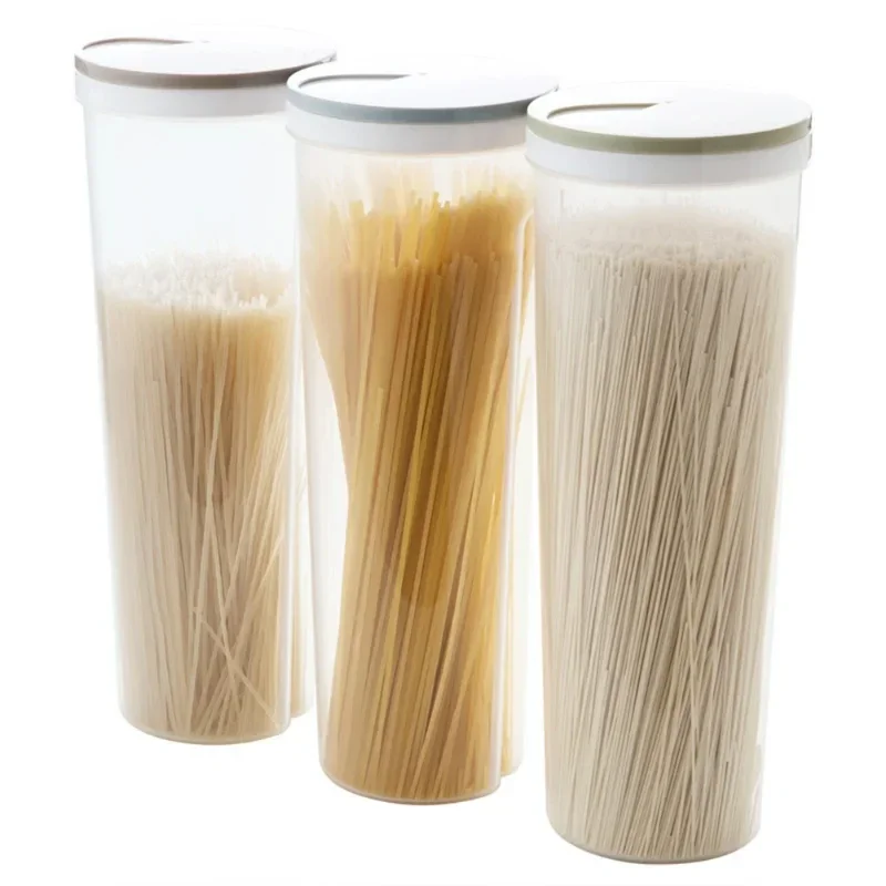 Food Storage Box Airtight Sealed Containers Fruit and Vegetable Storage Box for Cereal Spaghetti Noodle Wheat Pasta Organizer