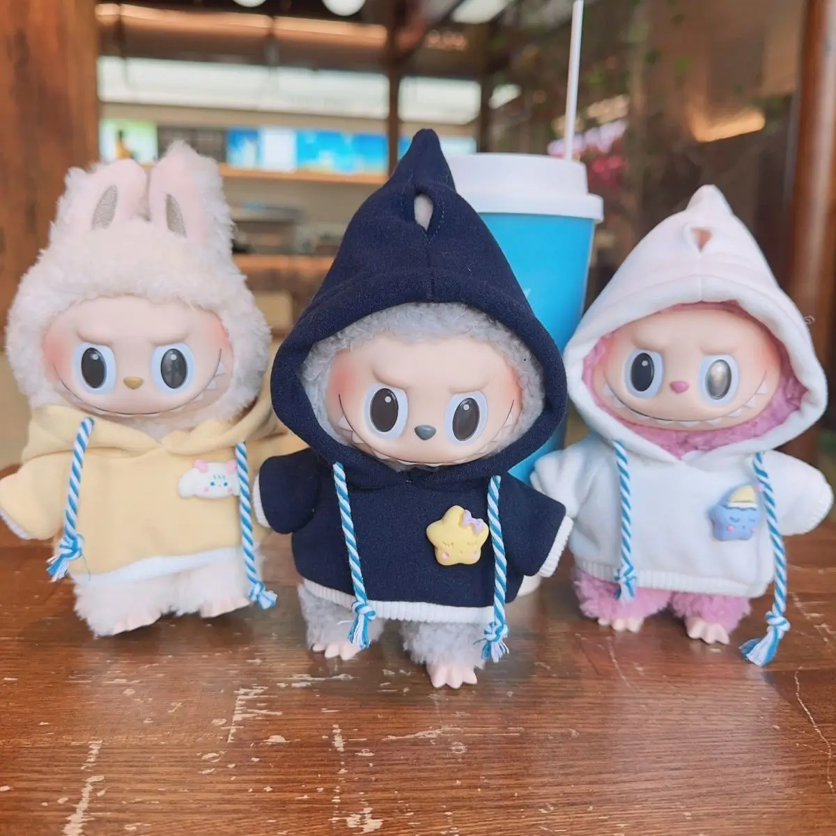 

Одежда для кукол Labubu 15/17 см, милый свитер с капюшоном, аксессуары для кукол, игры для сидения, подарок на Рождество, день рождения, игрушки