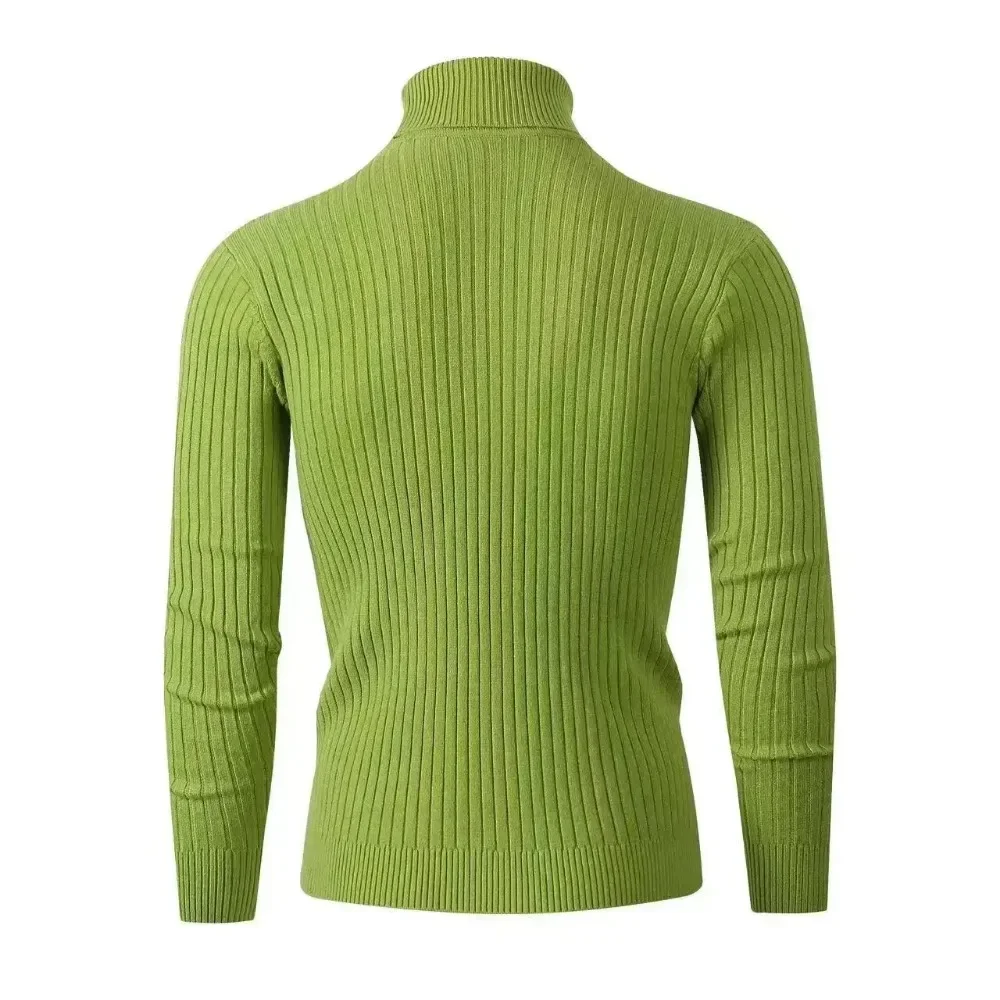 New Winter Men's Turtleneck Sweater Casual Men's Knitted Sweater Keep Warm Fitness Men Pullovers Tops