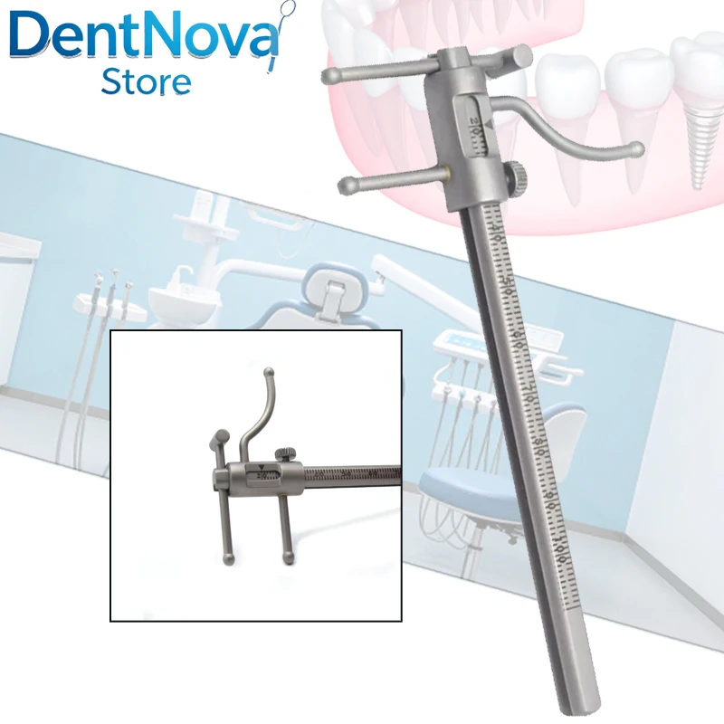 

Dental Implant Caliper Ruler 0-100mm Sliding Measuring Gauge Chin Indicator Orthodontic Positioning Tool Dentist