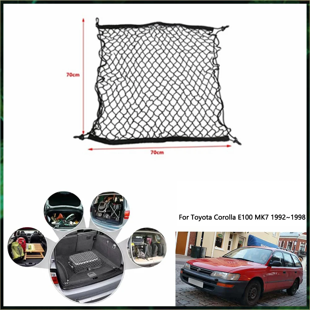 For Toyota Corolla E100 MK7 1992~1998 1993 1994 1995 1996 Car Trunk Net Interior Luggage Cargo Organiser Auto one piece Storage