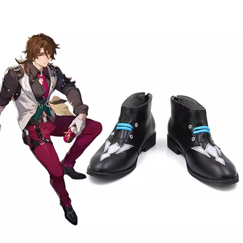 Honkai Star Rail Gallagher Cosplay Shoes, botas de fiesta, zapatos de cuero PU, accesorios para hombres y mujeres