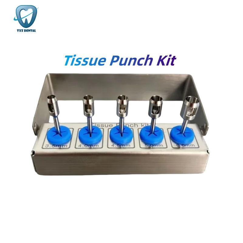 5Pcs/Set Dental Implant Trephine Bur Drill Tissue Punch Stainless Steel Planting Surgical Tools New Dentistry Oral Instruments