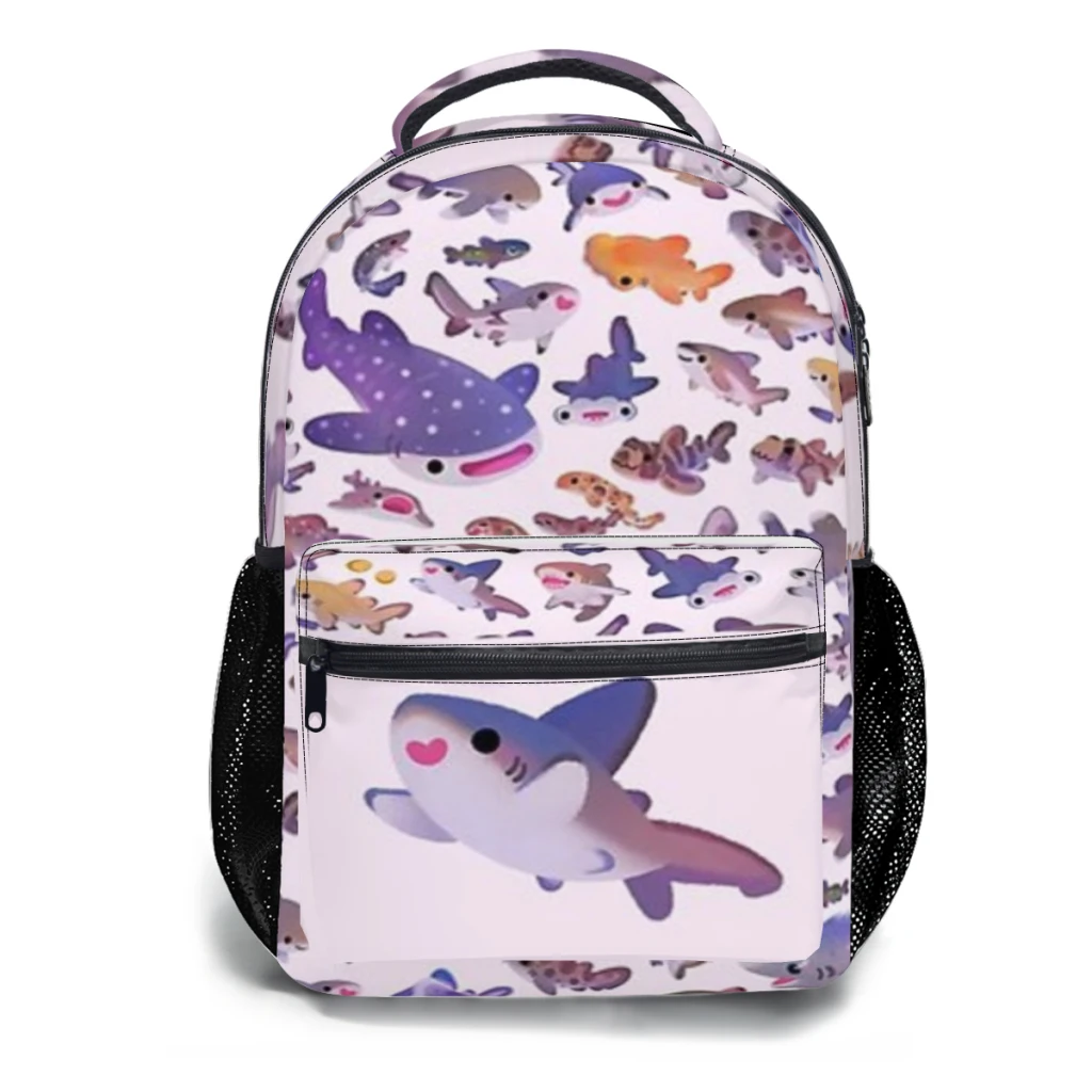 

New Fashionable Shark day2 - name or bright bg version Backpack Bag Large Capacity Trendy Book Bag 17inch