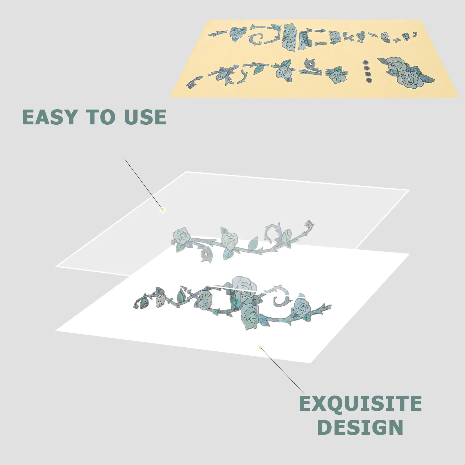 

Creative Guitar Sticker Waterproof Self-Adhesive Decoration for Electric Acoustic Guitar Fingerboard Guard Patch Unique Design