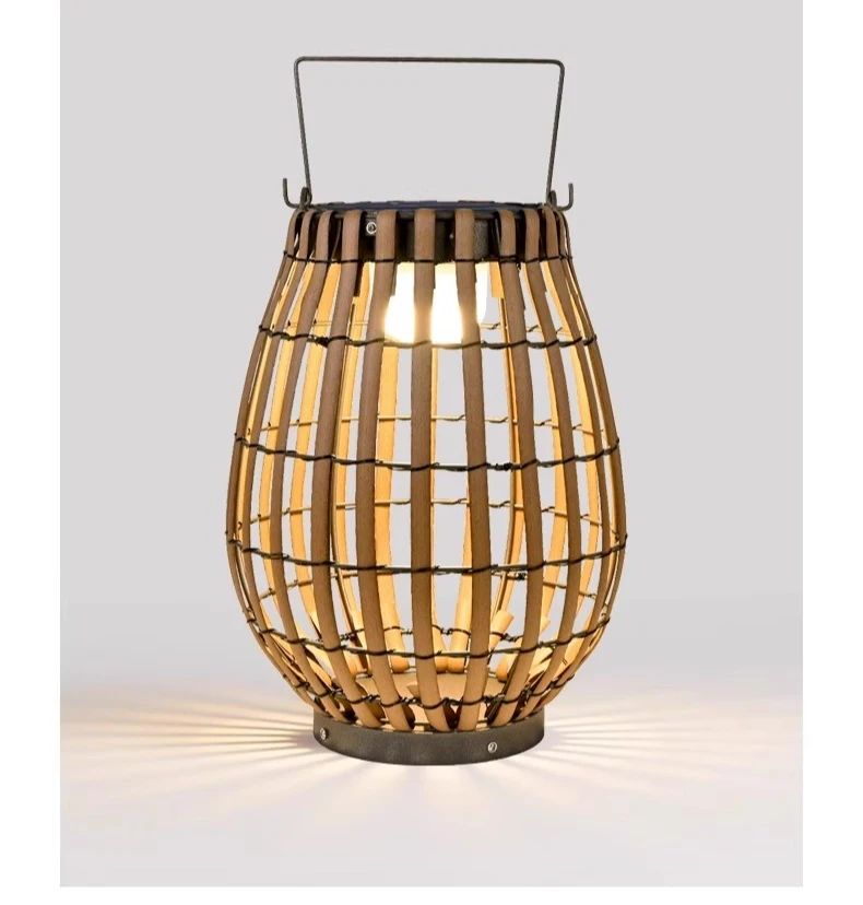 

Solar outdoor Garden Rattan weaving outdoor terrace Portable ambient light Garden Villa lawn