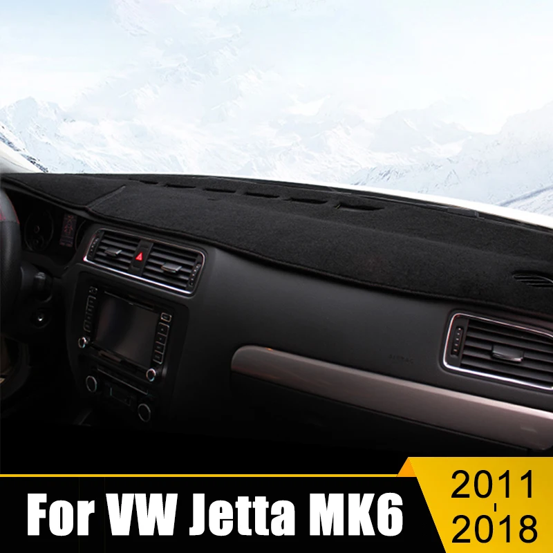 For Volkswagen VW Jetta 6 MK6 A6 2011-2016 2017 2018 Car Dashboard Avoid Light Pad Instrument Platform Desk Cover Mats Carpets