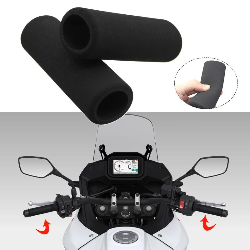 XL750 Motorcycle Grip Cover Universal Slip On Anti Vibration Handle Foam Grips Cover For Honda XL 750 Transalp 750 xl750 2023-