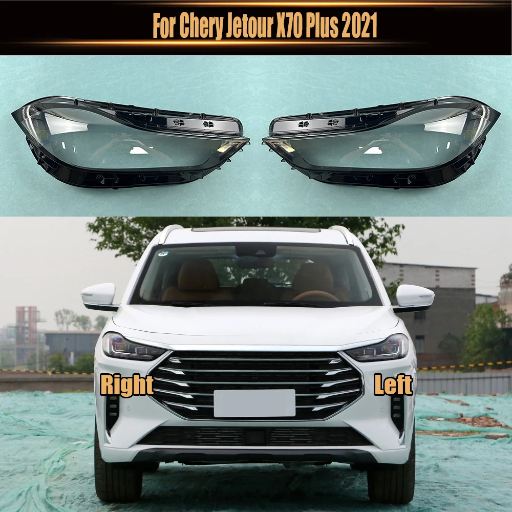 For Chery Jetour X70 Plus 2021 Headlight Shade Transparent Lampshade Headlamp Cover Lamp Shell Headlights Lens