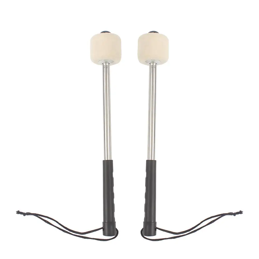 

2 Pcs Mallets Drumstick Accessories Wool Felt Batter Marching Bass Soft Percussion