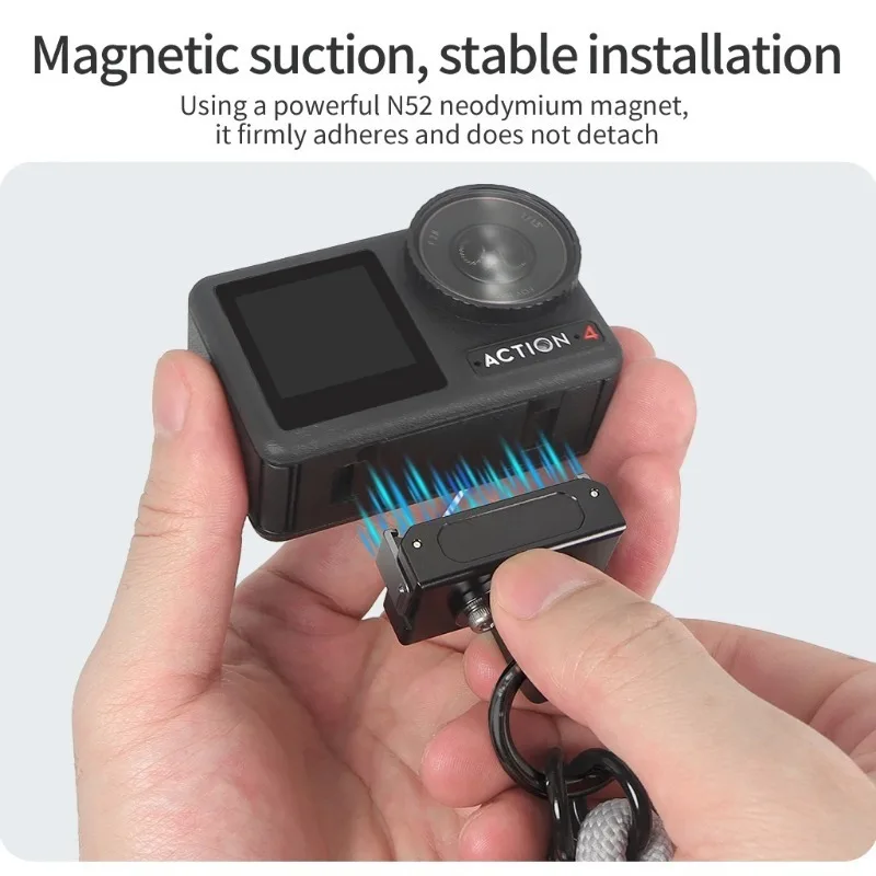 

Action Camera Wrist Strap Anti-Drop Quick-release Magnetic Mount for GoPro 13 Insta360 X5 DJI Action Pocket3 Mobile Phone Holder