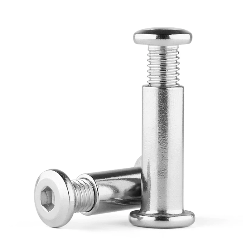 M3 M4 M5 M6 M8 M10 304 Stainless Steel Flat Hex Hexagon Socket Head Furniture Rivet Connector Insert Joint Sleeve Cap Nut