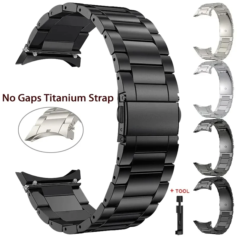 

for Samsung Galaxy Watch 6Classic 43mm 47mm Metal Bracelet for Watch 7 6 5 4 44 40mm 4Classic 46mm 5 Pro No Gaps Titanium Strap