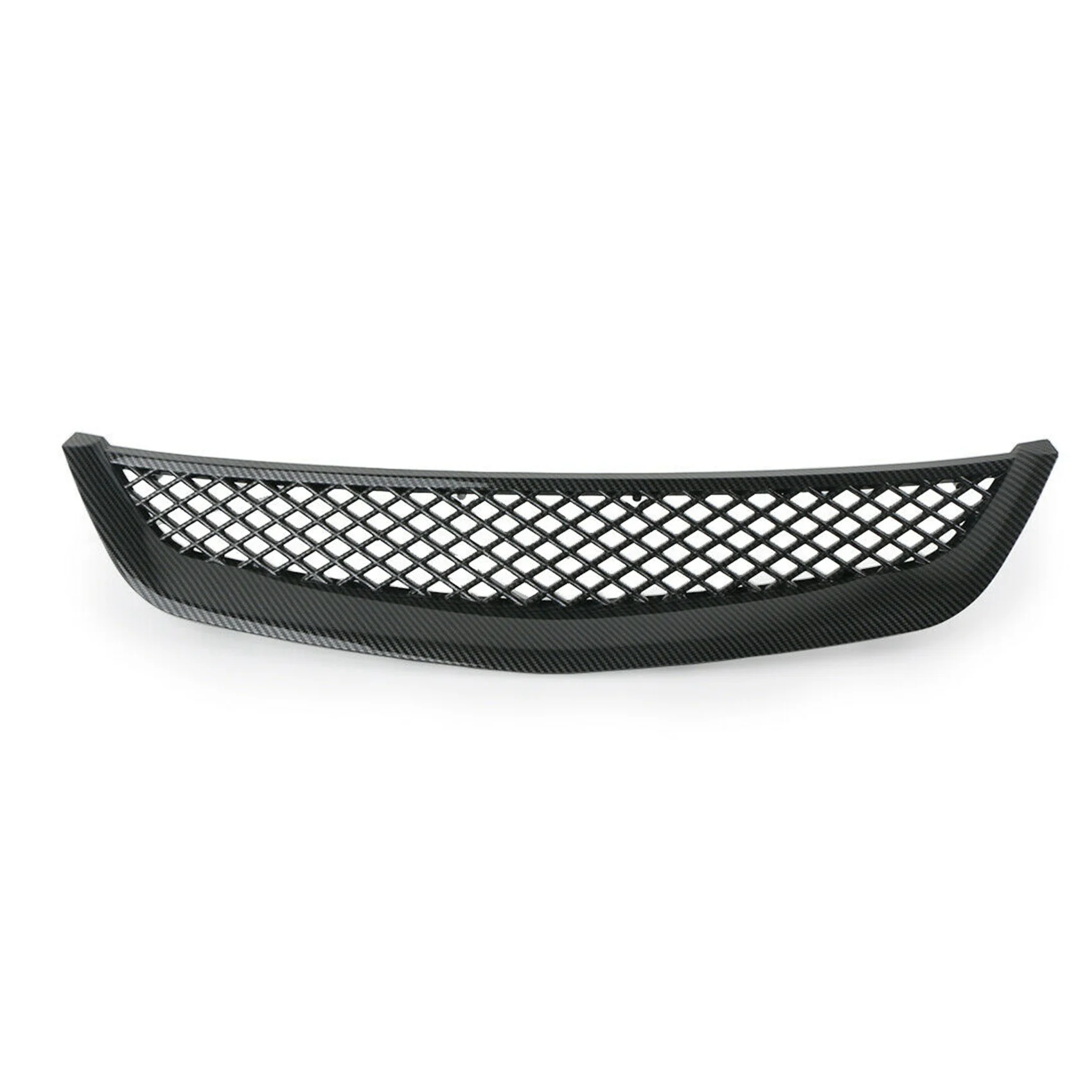 Front Bumper Hood Mesh Grille, grade de fibra de carbono para Honda Civic EM2 ES1 JDM