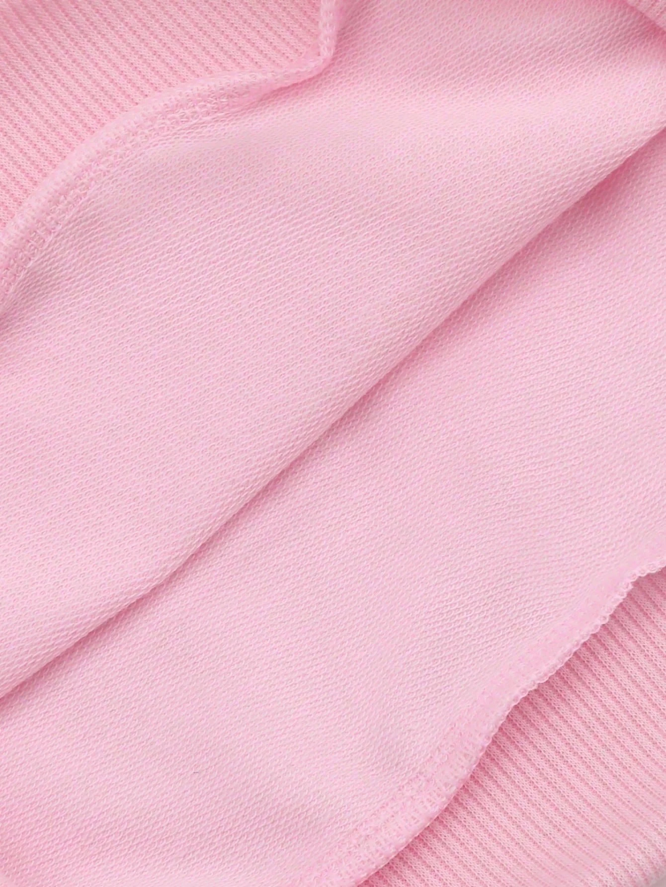 Rosafarbenes Langarm-Sweatshirt für Mädchen mit Rundhalsausschnitt und dem Aufdruck „FUN GIRL“ mit einem süßen Cartoon-Mädchen mit Afro-Frisur; ein locker sitzendes T-Shirt. – Detail 3