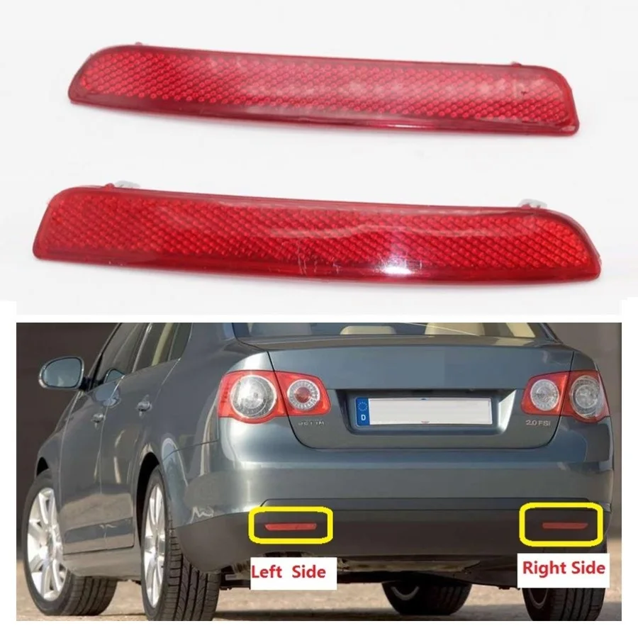 Bumper Light For VW Jetta V Mk5 Sedan 2006 2007 2008 2009 2010 2011 Car-Styling Rear Bumper Reflector Light