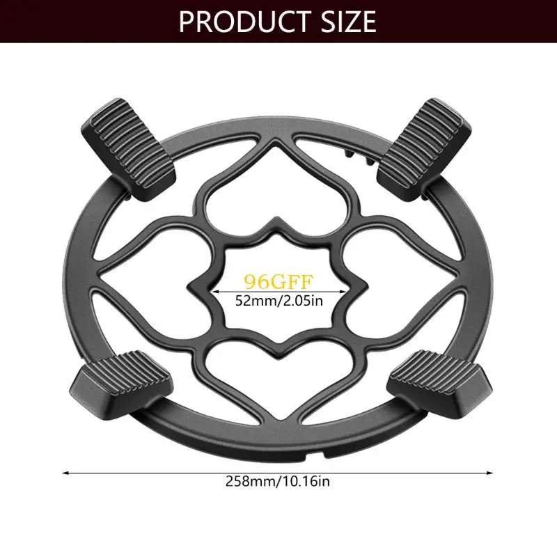 96GF استبدال موقد الغاز قوس الحديد الزهر غاز موقد محول محول المنزل مقاومة للحرارة ملحقات طهي آمنة