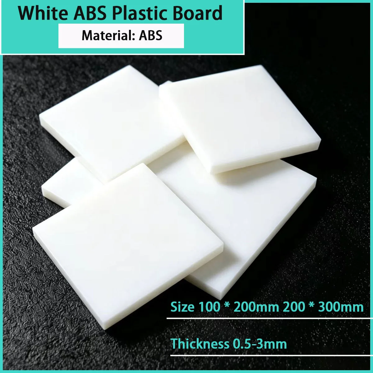 White ABS plastic board with a thickness of 0.5-3mm is used to make equipment baffles, instrument covers, tooling pads, etc