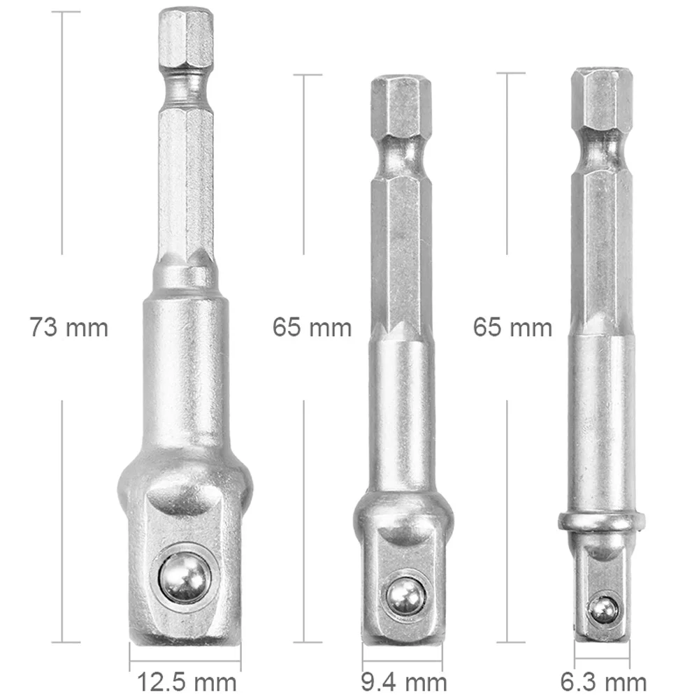 Imagem -03 - Adaptador do Soquete do Aço do Vanádio de Cromo Encanta a Haste 14 38 12 12 Bocados de Broca da Extensão Barra Encanta o Bocado Ajustado Ferramentas Elétricas Fecha Ferramentas o