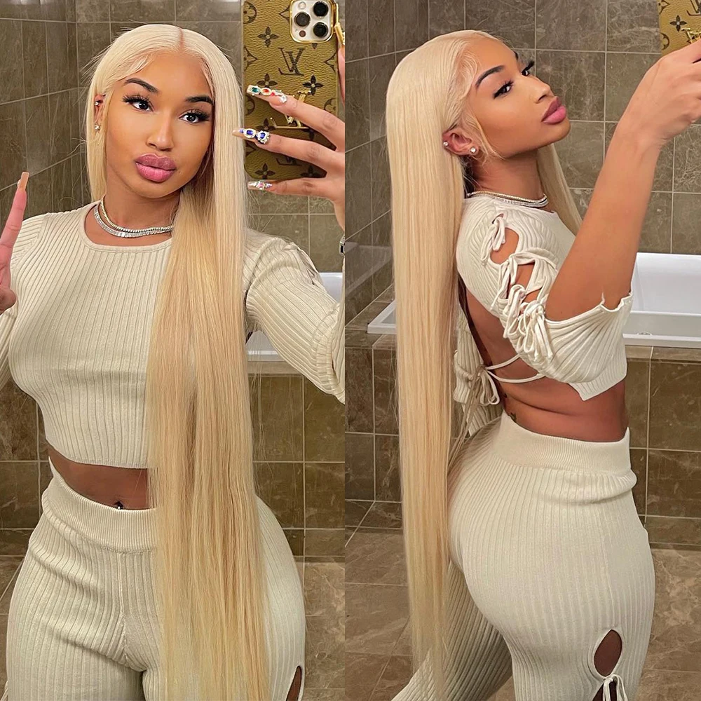 HD Transparent 613 Blonde Straight 200 Density 13x4 13x6 Lace Front