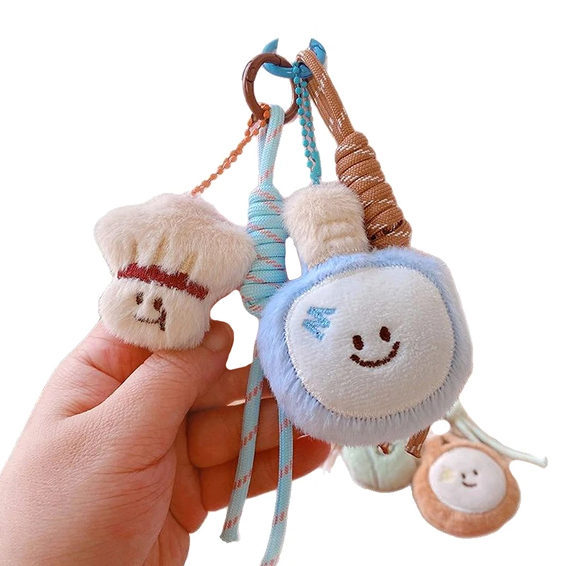 Fashion Racquet Accessories Plush Table Tennis Chain Keychain For Sport Lovers Gift Tennis Billiard Doll Bag Pendant Car Keyring