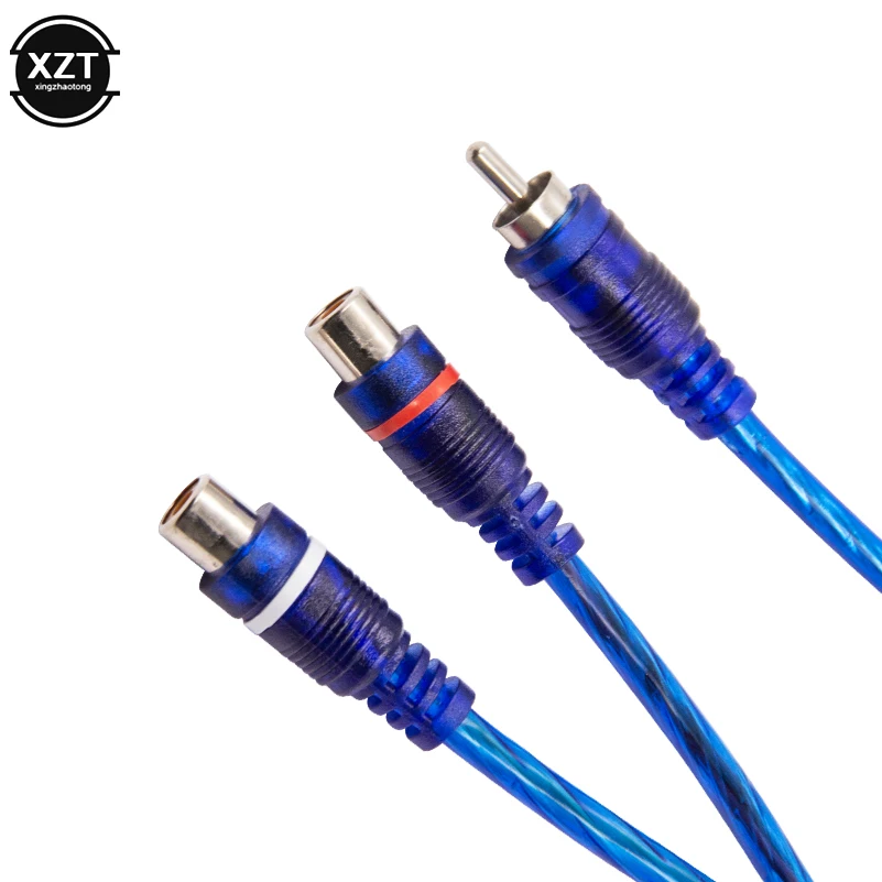 عالية الجودة لسيارة MP3 الصوت RCA 1 ذكر إلى 2 أنثى Y الفاصل كابل محول الحبل محول لسيارة AUX مكبر للصوت
