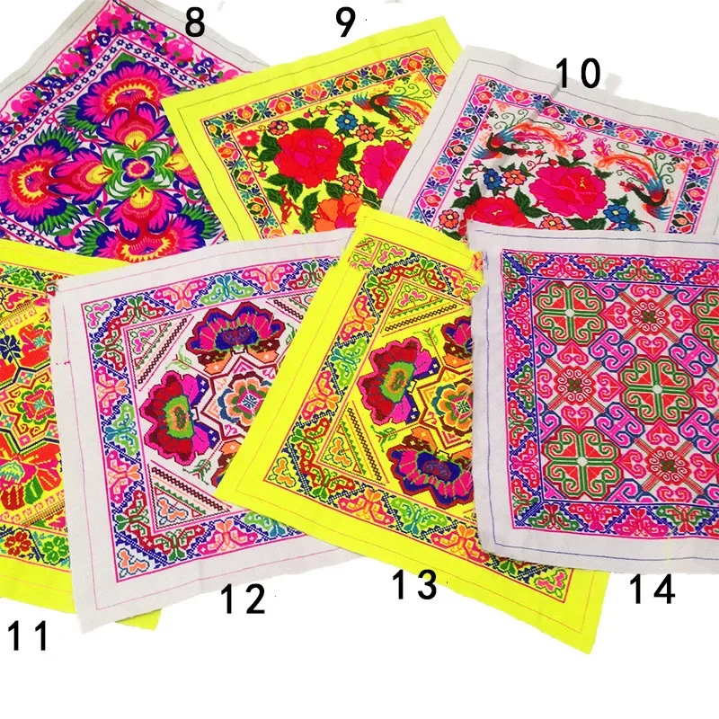 1pcs Ethnic Embroidery Patch Clothes Flower Applique Decoration DIY Craft Sewing Accessoreis