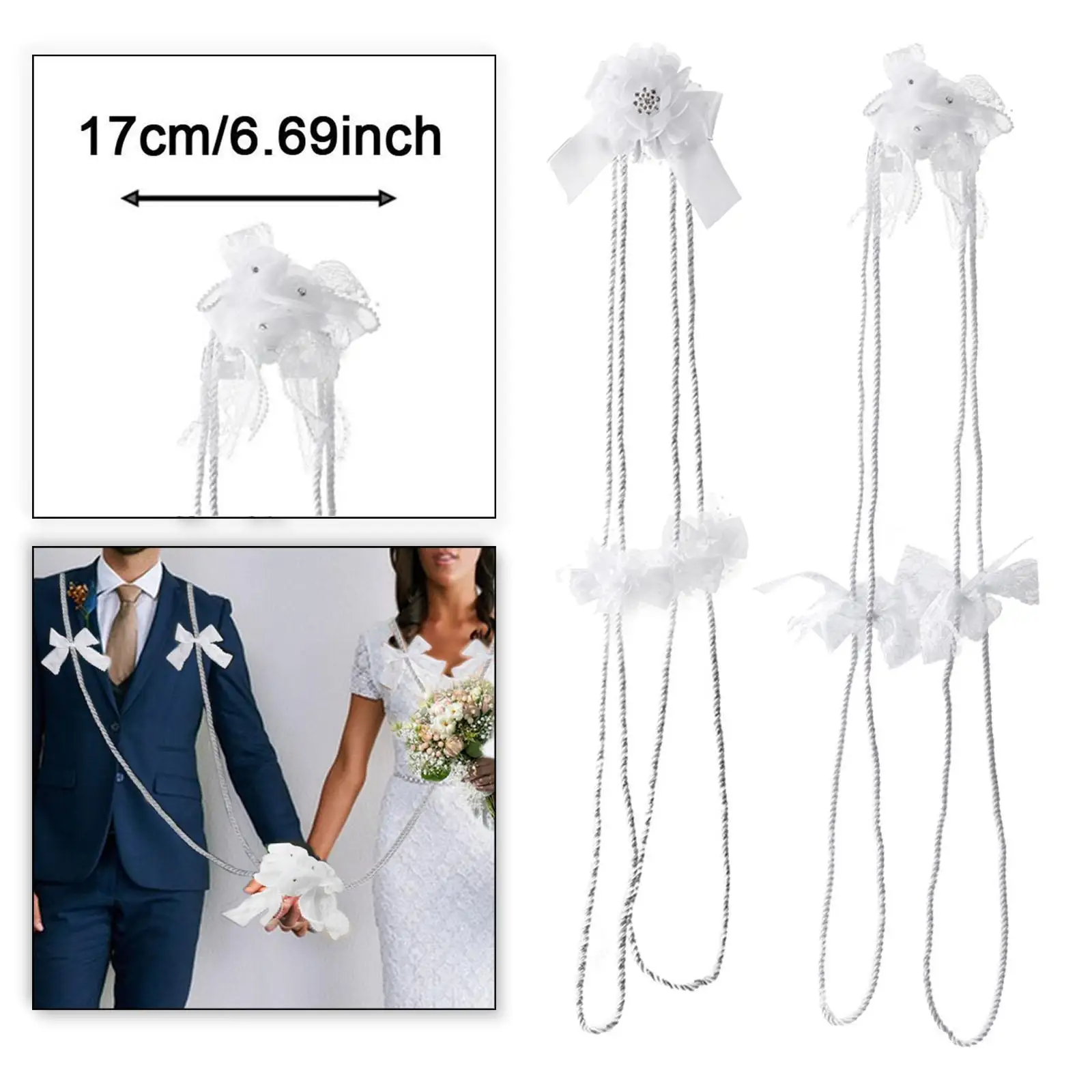 

Wedding Lasso Rope White Bouquet for Wedding Ceremony Halloween Groom Bride