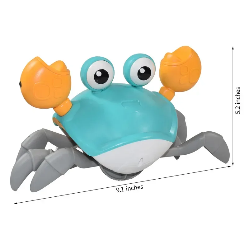 Jouets électriques en forme de crabe pour enfants, balançoire de poulpe gauche et droite, lumière itude, induction automatique, évitement d'obstacles, robot coule pour animaux de compagnie