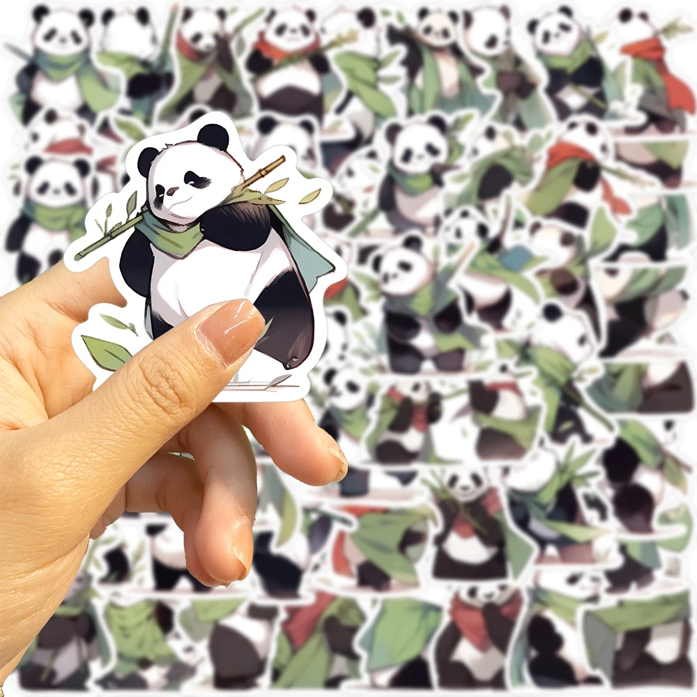 54pcs adesivi Panda cinesi per bottiglia d'acqua Laptop Skateboard Scrapbook bagagli decorazioni da parete giocattolo per bambini