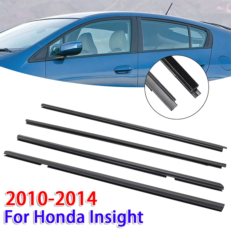 

4PCS Car Door Window Glass Window Seal Moulding Trims for Honda Insight 2010-2014