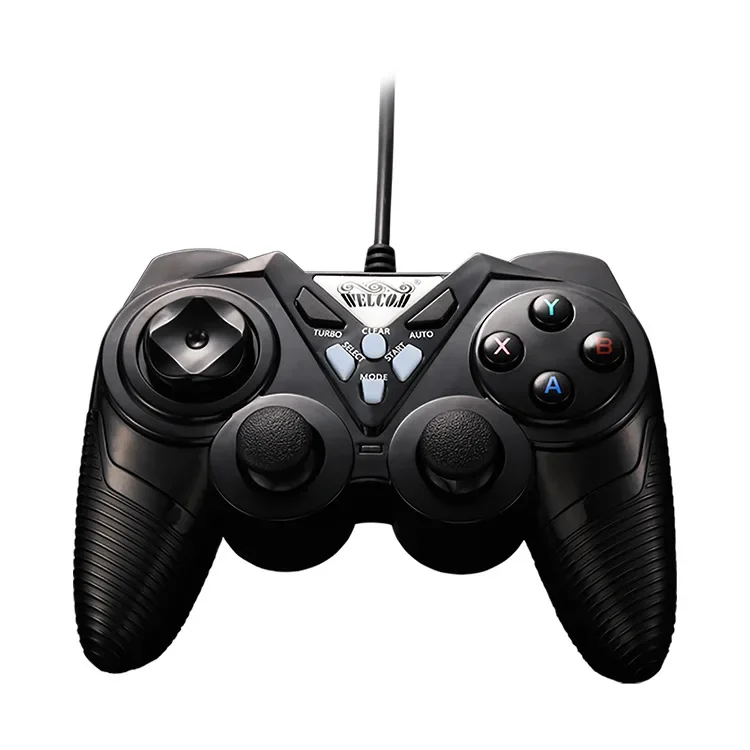 Huikang WELCOM8400 noir édition Non Vibration USB mendala Double Combo câble d'ordinateur contrôleur de jeu