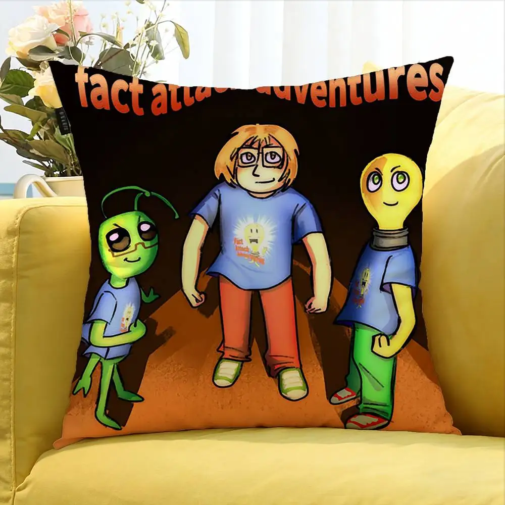 Fact A-Attack Adventures Facty Various Sizes Square Pillow Case For Car Home Bedchamber Decor 4
