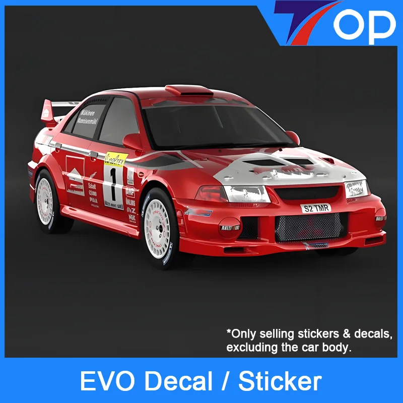 Image of 1:10 1:18 1:24 1:28 Lancer EVO Offroad RC Ferngesteuertes Rennauto Aufkleber Etikett Karosserie-Upgrade