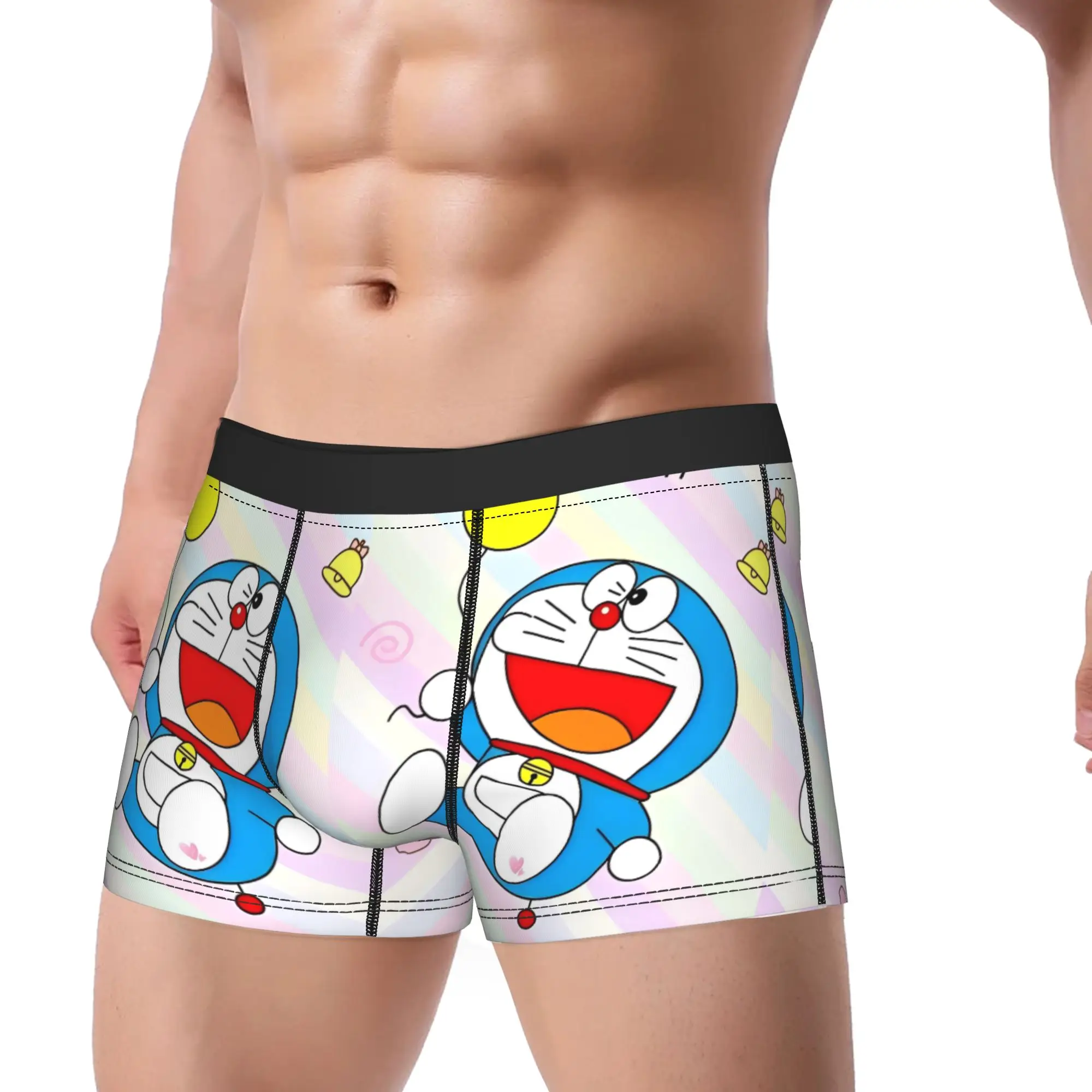 Men Boxer Briefs Shorts Panties D-Doraemons  Breathable Underwear Cartoon Homme Novelty M-XXL Underpants