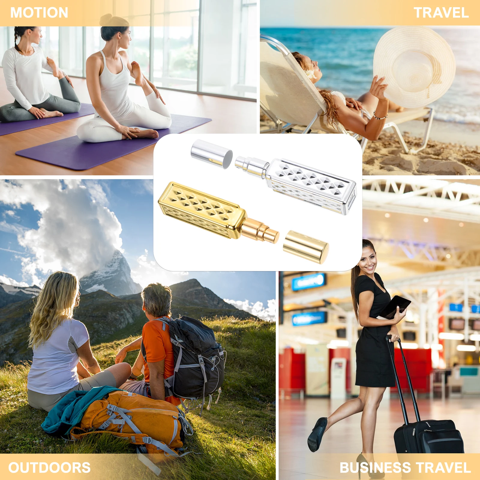 2Pcs Portable Glass Spray Bottles Perfume Storage Travel Bottles for Essential Oils and Lotions Mini Glass Spray Bottle