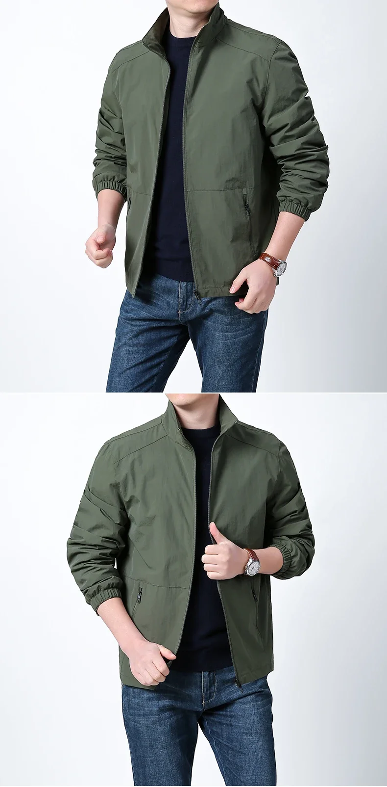 Men's Lightweight Packable Windbreaker Jacket 100% Polyamide Nylon Breathable Outdoor Sports Sun Protection Coat 2026