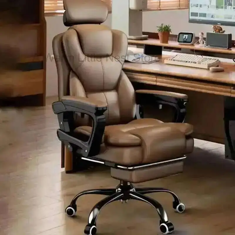 Comfortable Leather Office Leg Rest Game Rolling Gamming Chaise Design Height Adjustable Gamer Computer Armchair Mesh Low